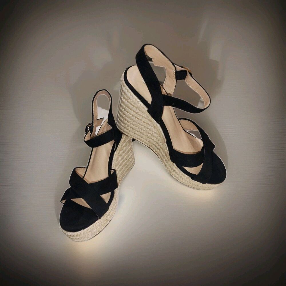 Joy In Love Espadrilles Wedge Platform Sandals Women's Size 7 Open Toe